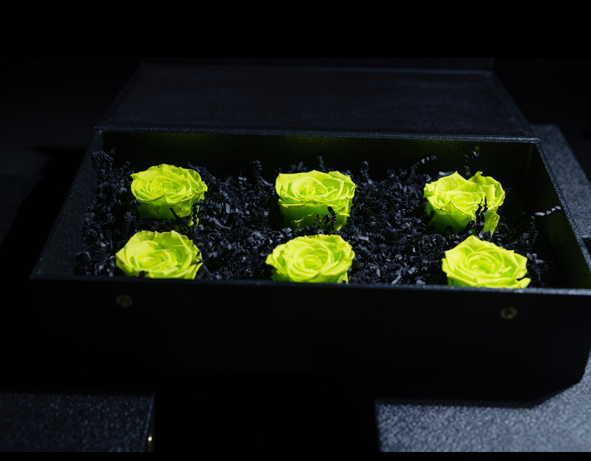 NEON GREEN FOREVER ROSES