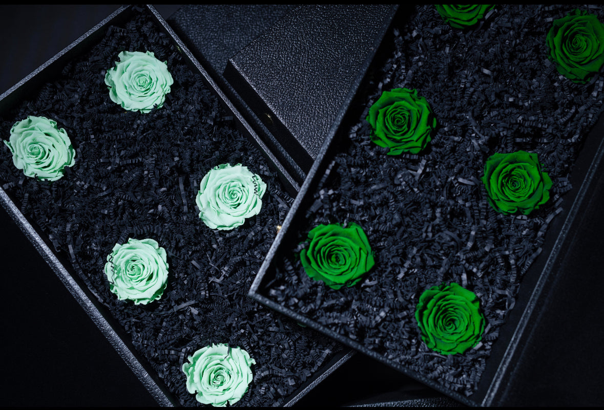 GREEN FOREVER ROSES