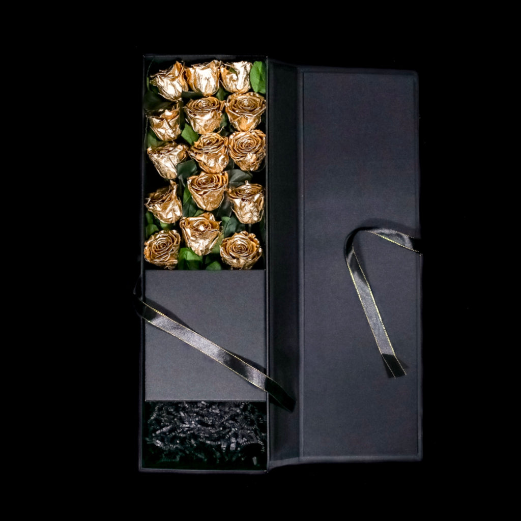 Long Stem Roses Box Luxury Long Stem Forever Rose Gift Box - PRESERVED ROSES – Oh My Garden ...
