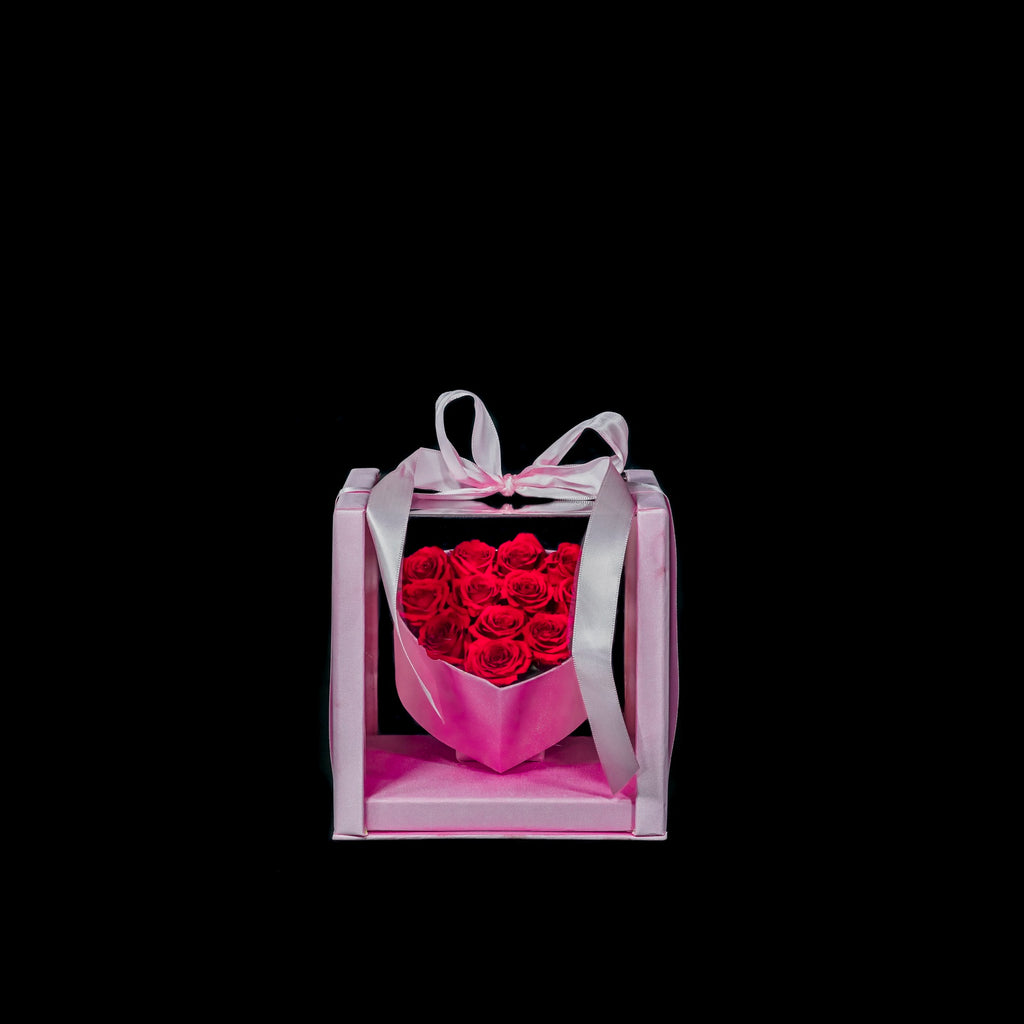 Floating Heart Rose Giftbox