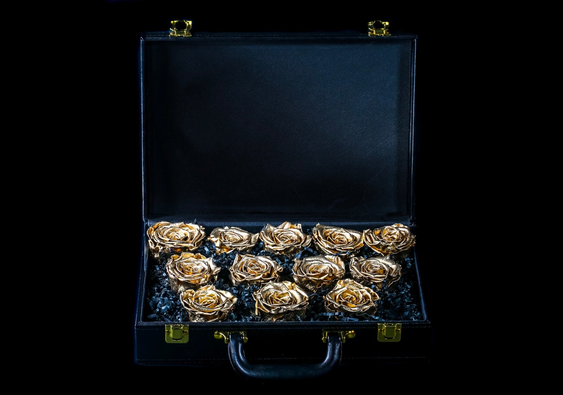 DRINK CHAMPS 12 Gold Rose Briefcase Oh My Garden, What The Flower