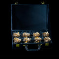 DRINK CHAMPS- 8 Rose Briefcase - PRESERVED ROSES